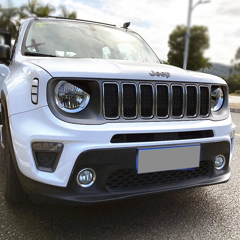Angry Eyes Headlight & Dark Smoke Tail Light Decal for Jeep Renegade (2015–2022) | Matte Black Vinyl