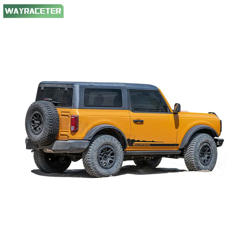 Carbon Fiber Door Side Stripe Decal for Ford Bronco 2-Door & 4-Door (2021–2024) | Wildtrak Vinyl 2-Piece Kit