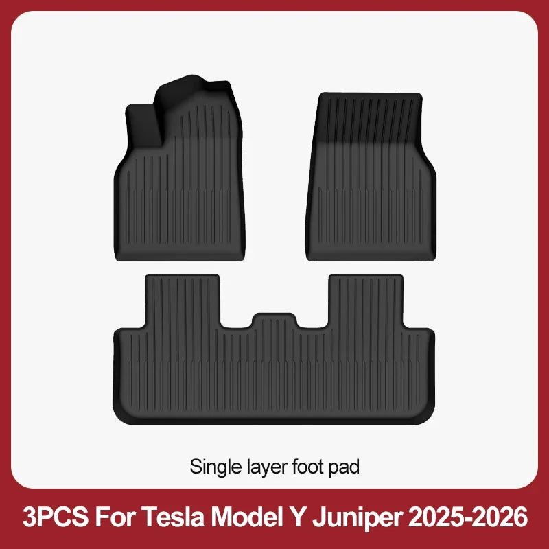 TPE Floor Mats & Luggage Mat for Tesla Model Y Juniper Premium / Performance (2025+) | All-Weather Set