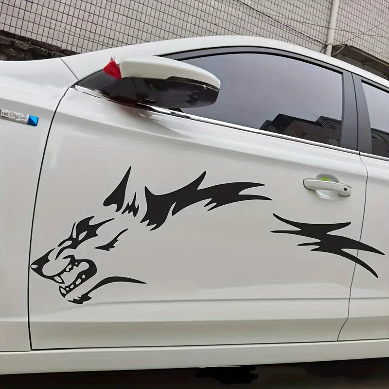 Wolf Side Body Decal | 2-Piece Waterproof Self-Adhesive Vinyl Animal Sticker