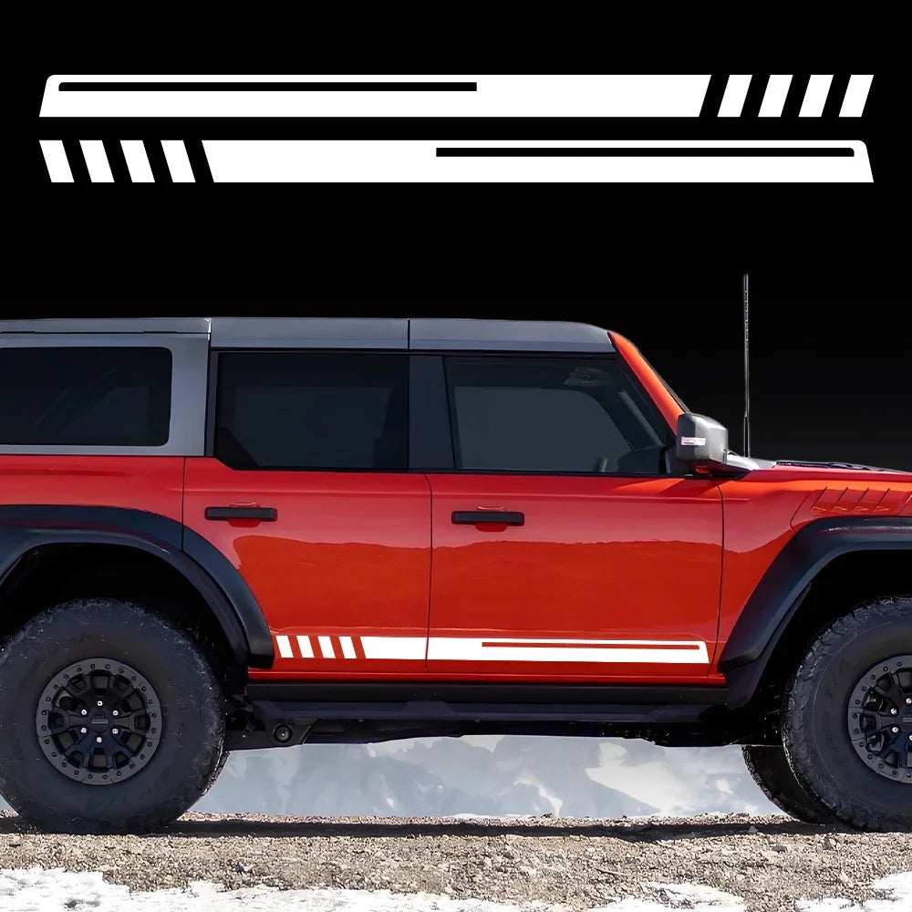 Door Side Wrapping Vinyl Film Kit for Ford Bronco | Waterproof PVC Word Decal Sticker