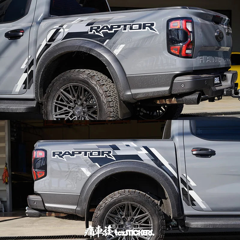Body & Rear Trunk Exterior Decal for Ford Ranger Raptor (2024) | Custom Sports Vinyl Film