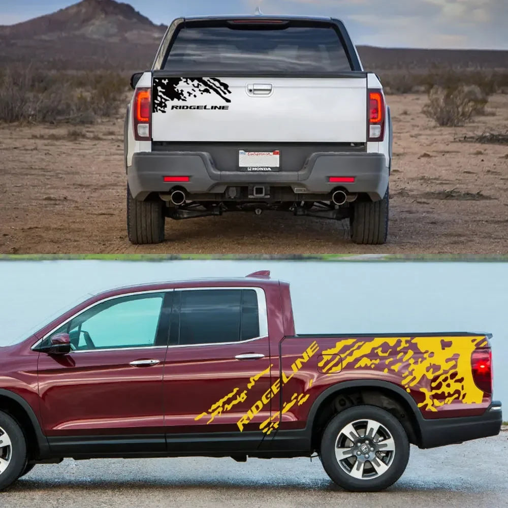 Splash Grunge Body Side Decal for Honda Ridgeline Sport / RTL / RTL-E | 3-Piece Matte Vinyl Kit