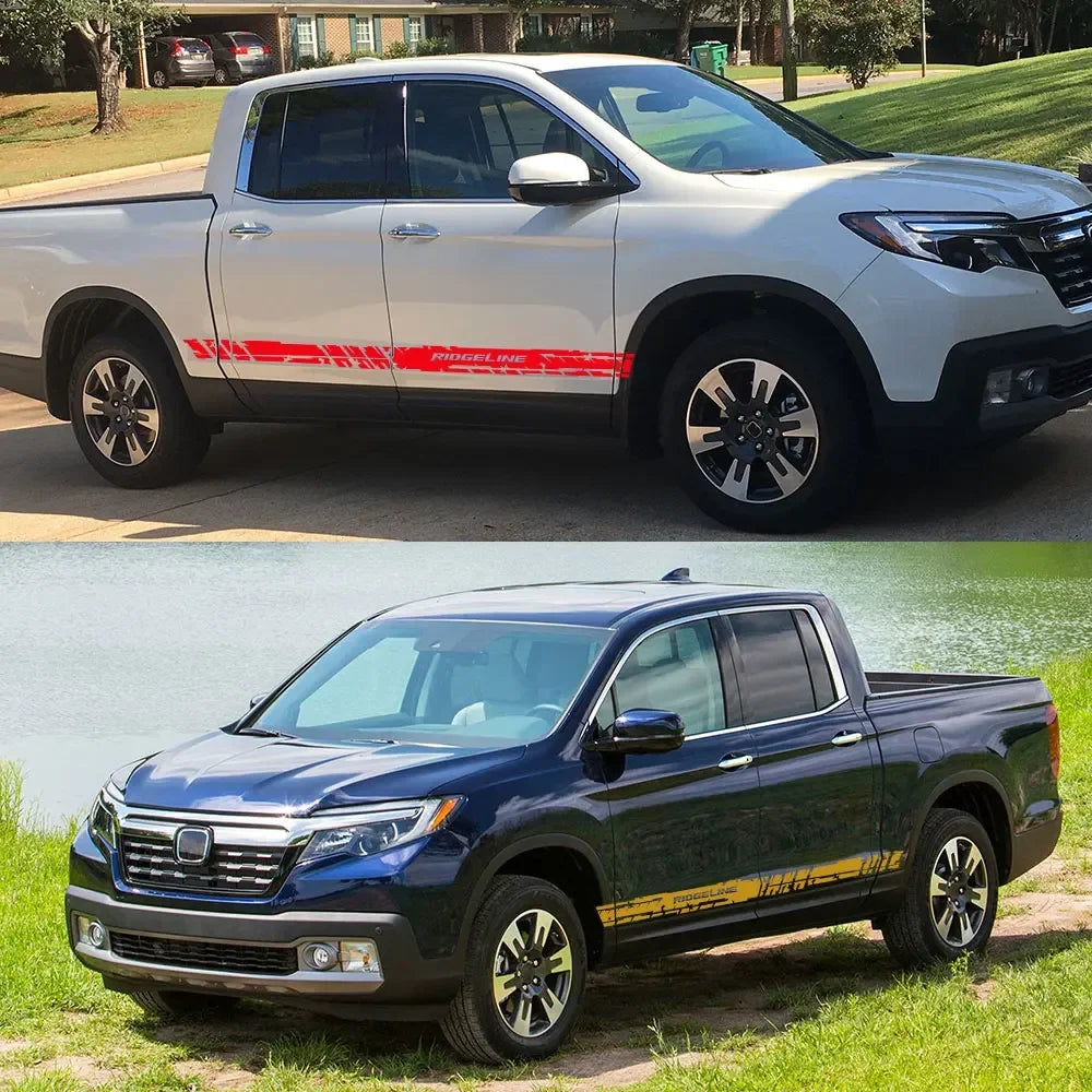 Door Side Skirt Stripe Decal for Honda Ridgeline | 2-Piece Vinyl Pickup Truck Graphic