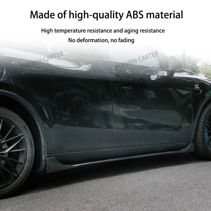 ABS Side Skirt Extension Body Kit for Tesla Model Y Juniper (2025) | Fast Aero Gloss Finish