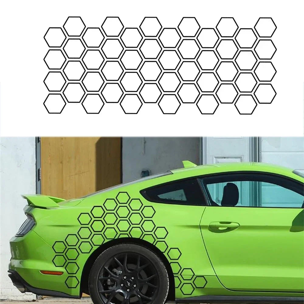 Universal Honeycomb Body Graphic Decal Film | Exterior Vinyl Decor Sticker for Cars & Trucks
