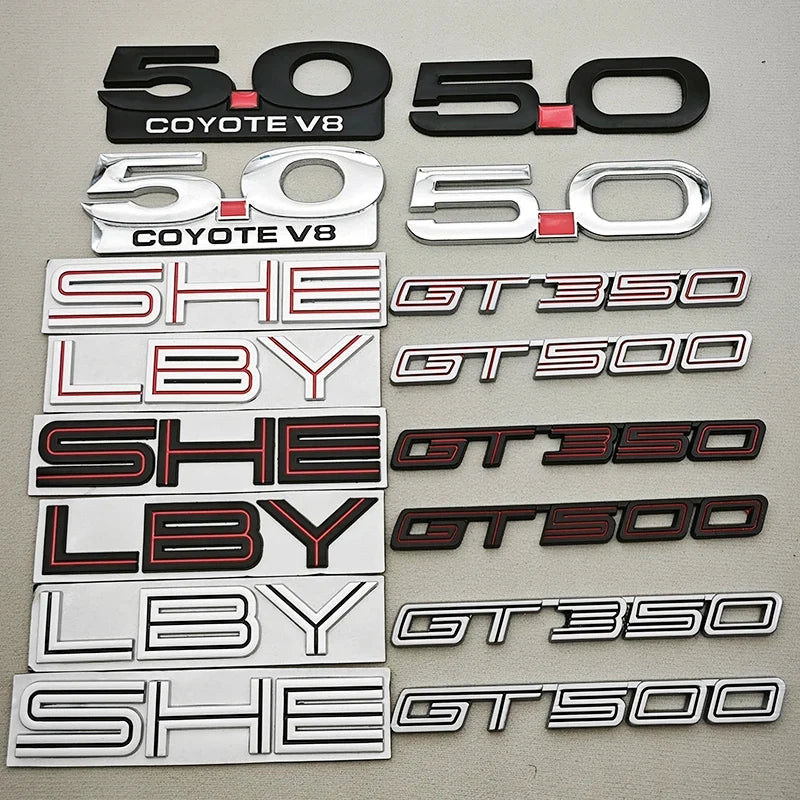3D Metal GT350 / Shelby / 5.0 Fender & Trunk Badge | Ford Mustang Emblem Sticker