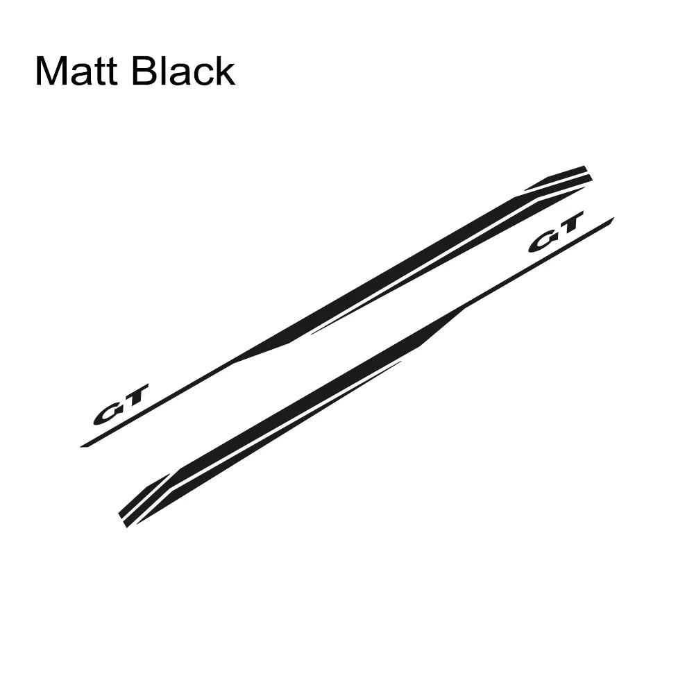 Door Side Graphic Stripe Decal for Ford Mustang GT 350 / 500 / GT4 / GT5 | Color Change Vinyl