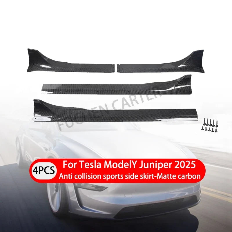ABS Side Skirt Extension Body Kit for Tesla Model Y Juniper (2025) | Fast Aero Gloss Finish