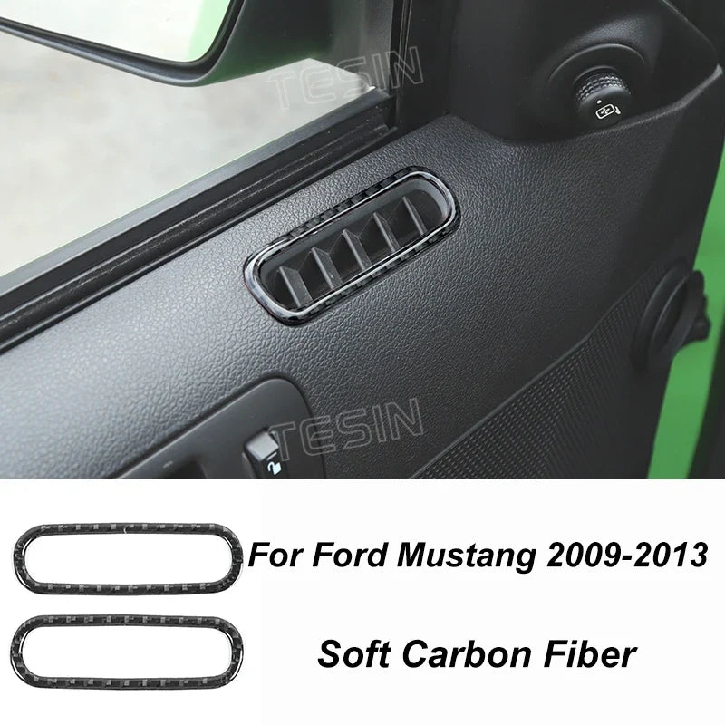 Carbon Fiber Grain Interior & Exterior Decoration Sticker for Ford Mustang (2009-2014) | Kit