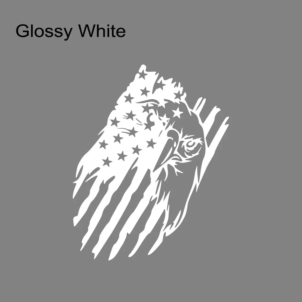 American Bald Eagle Flag Tailgate Decal – Pickup Truck Vinyl Sticker | Ford F-150, Tacoma, Hilux, D-Max, Dodge Ram