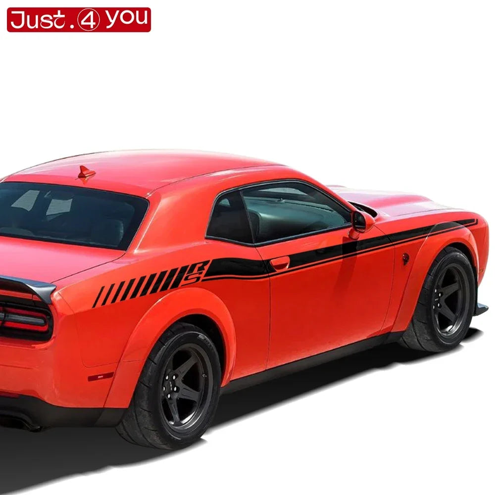 Dodge Challenger Body Side Accent Stripe Decal Kit – Door & Waist Line Graphic | 2008–2023 RS | 8 Premium Finishes