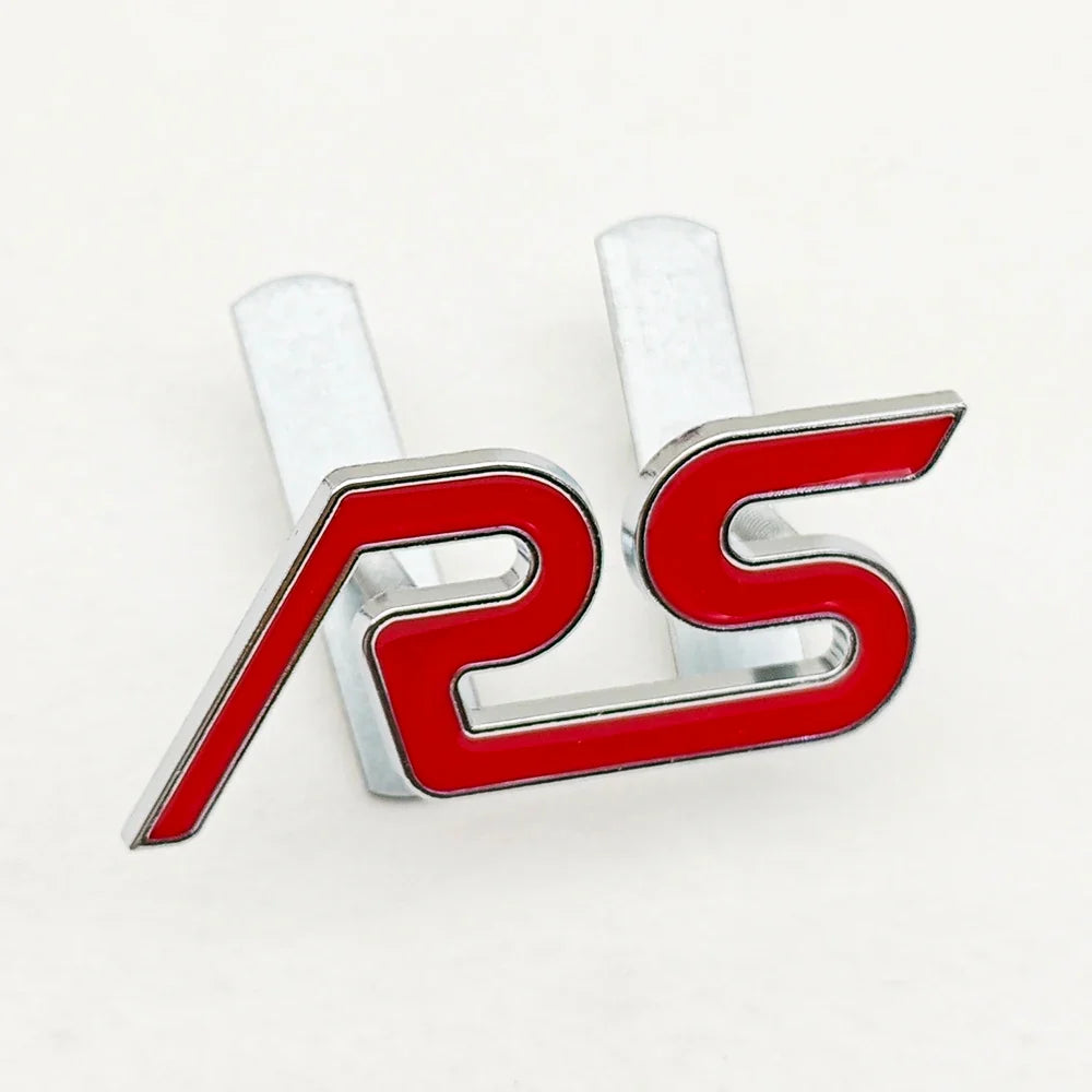 3D Metal RS Logo Badge | Grille, Fender & Trunk Sticker for Ford Fiesta / Focus RS