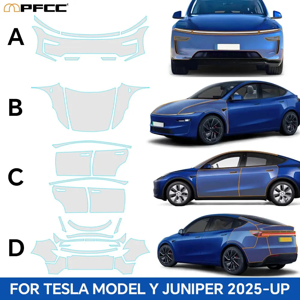 Precut PPF for Tesla Model Y Juniper (2025–2026) | 9-Mil Anti-Scratch TPU Film Full Coverage