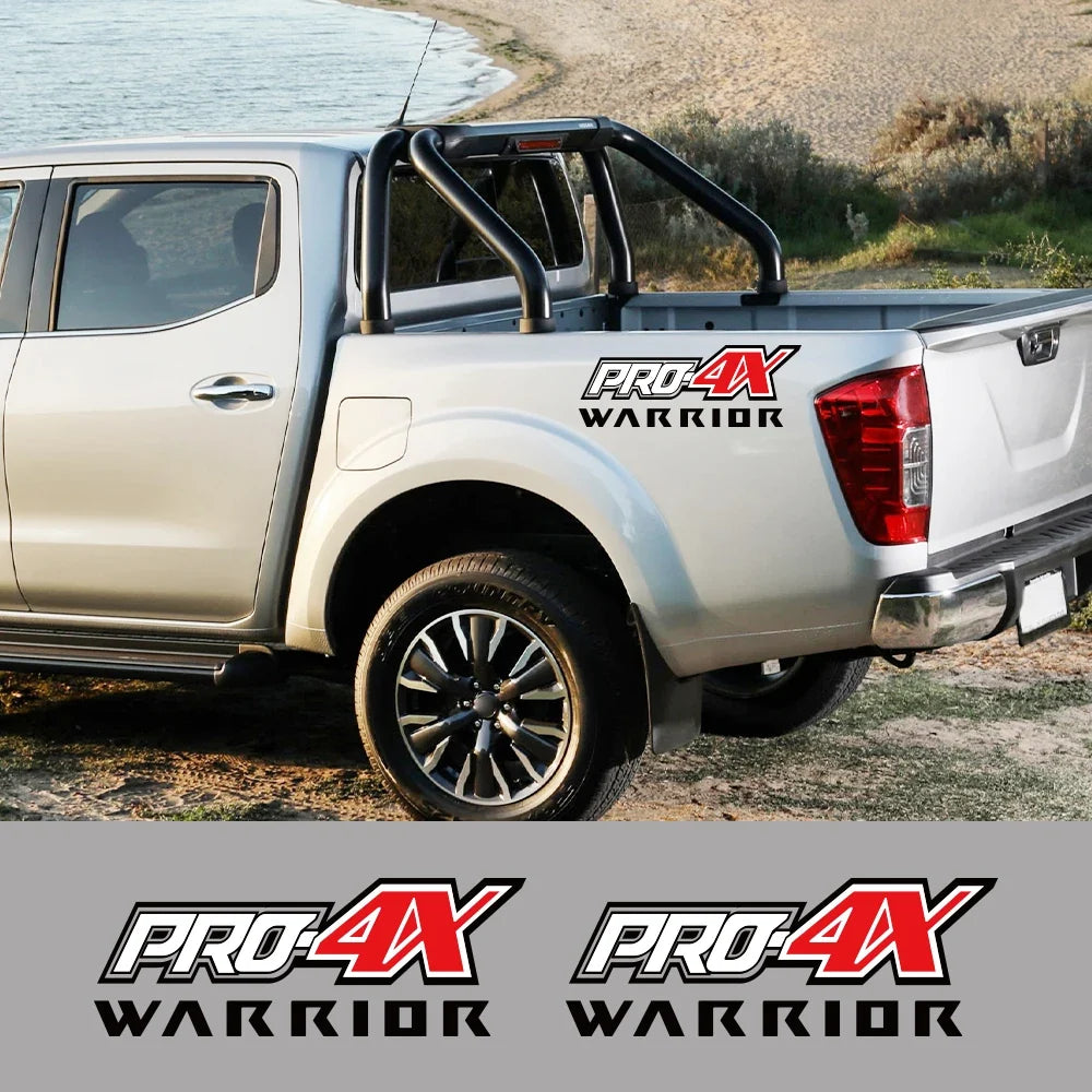 Pro-4X Rear Bed Side Decal for Nissan Navara Warrior / SL / ST | Vinyl Truck Graphic Sticker