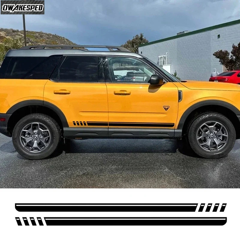 First Edition Carbon Fiber Door Side Stripe Decal for Ford Bronco 4-Door (2021–2025) | Vinyl Graphics Kit