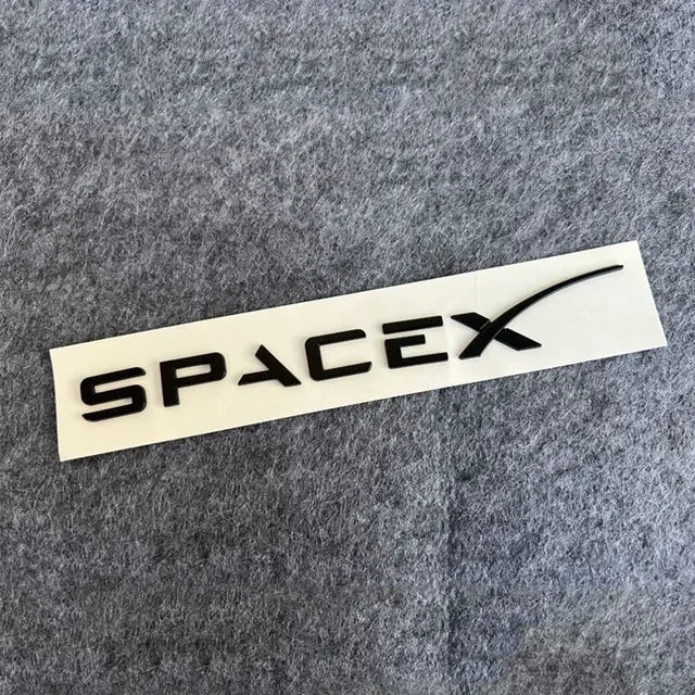 3D ABS SPACEX Letter Emblem Badge for Tesla Rear Tailgate / Trunk | Car Sticker
