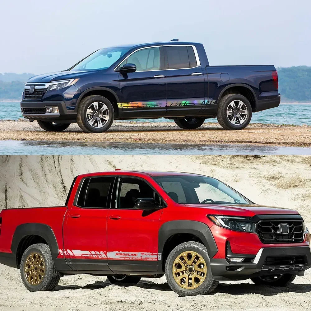 Door Side Skirt Stripe Decal for Honda Ridgeline | 2-Piece Vinyl Pickup Truck Graphic