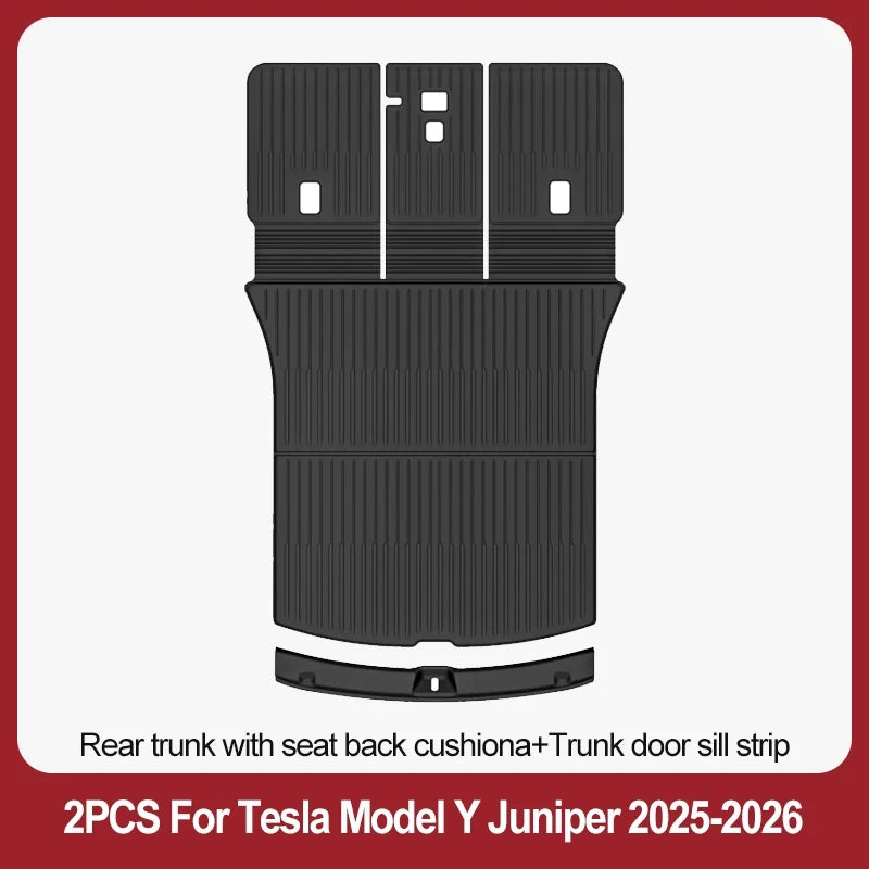 TPE Floor Mats & Luggage Mat for Tesla Model Y Juniper Premium / Performance (2025+) | All-Weather Set