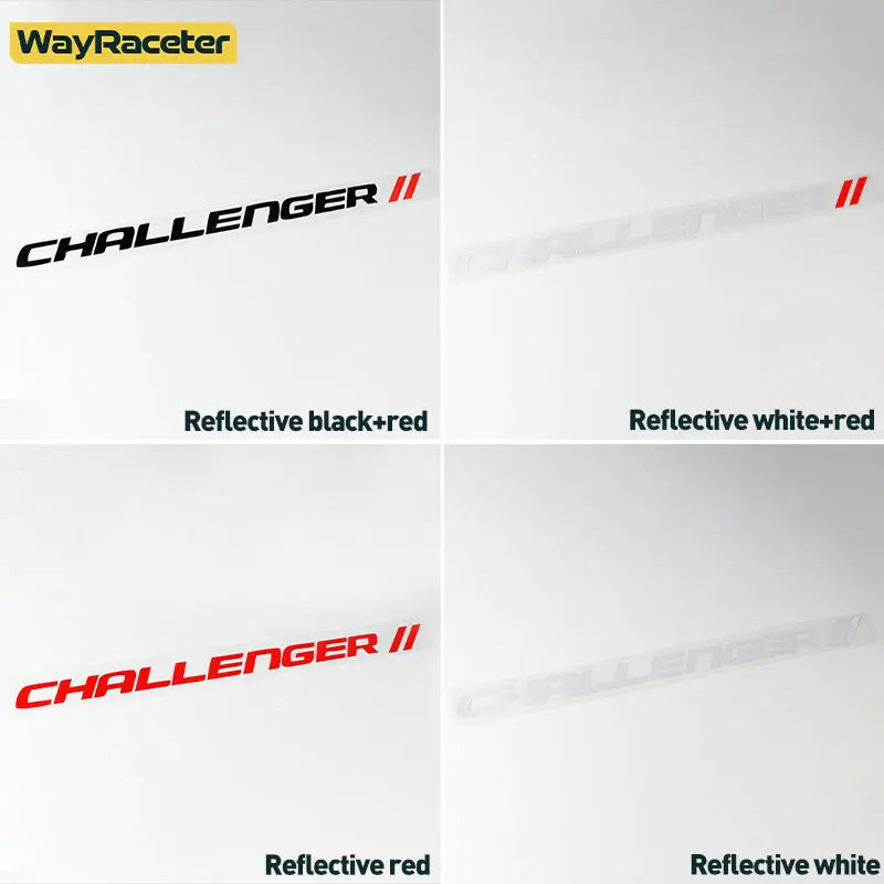 Dodge Challenger Reflective Front Windshield Vinyl Decal – Windscreen Sticker | Hellcat, SRT, Demon | 12 Colors