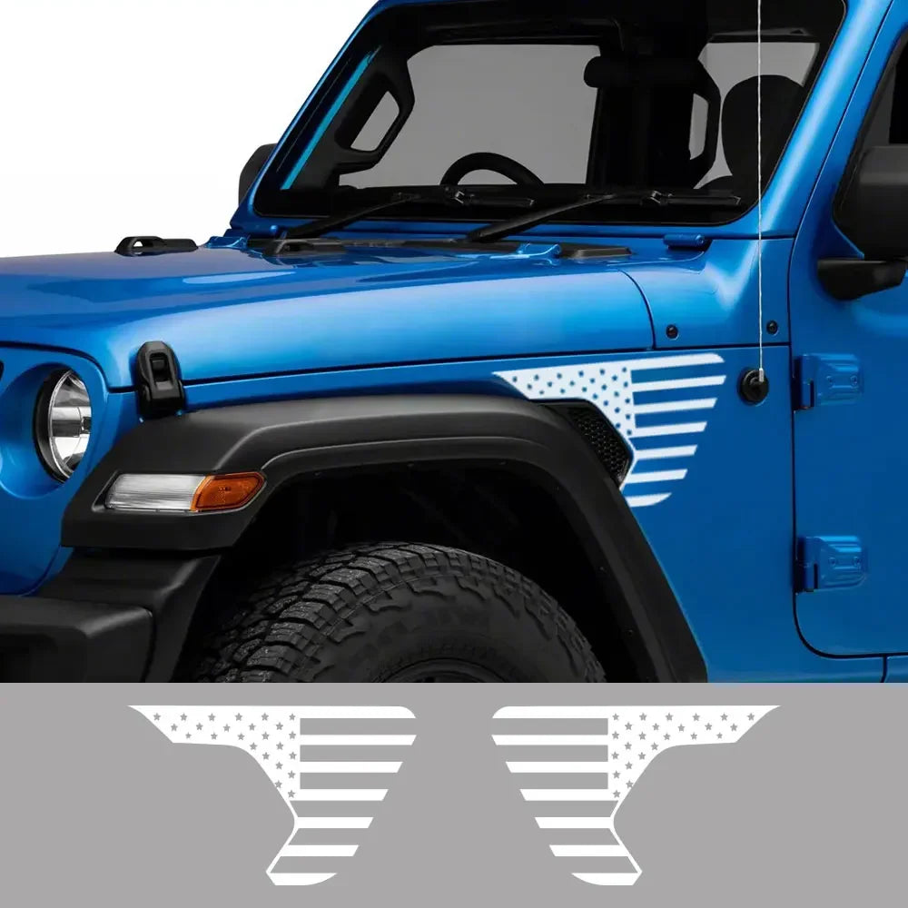 USA Flag Fender Vent Decal for Jeep Gladiator JT | Vinyl Truck Graphic Sticker