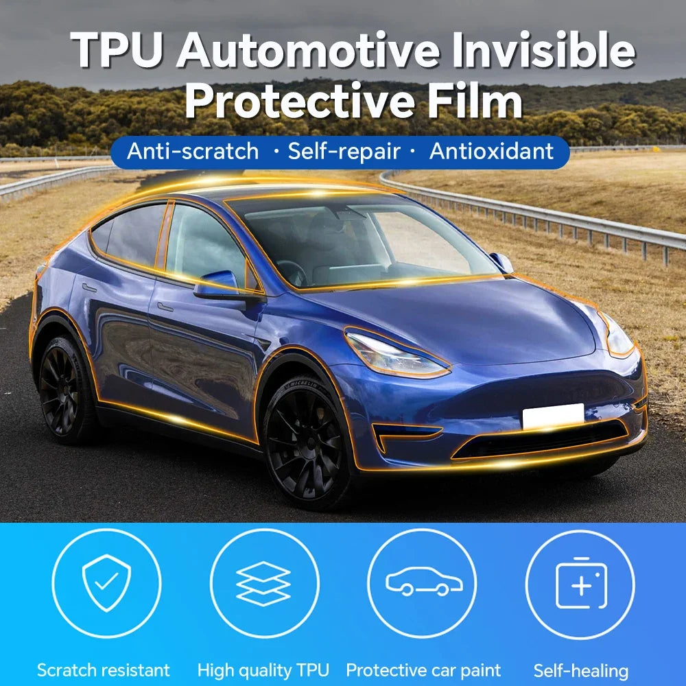 Precut PPF for Tesla Model Y (2020–2024) | 9-Mil TPU Paint Protection Film Clear Bra