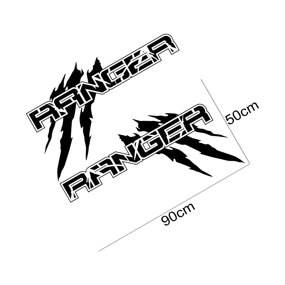 Full Body Side Decal for Ford Ranger Raptor / XLT / XL / Lariat T6 | Pickup Truck Bed Trim Vinyl