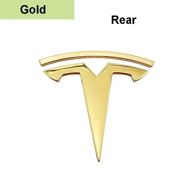 Zinc Alloy Front Hood Logo Sticker for Tesla Model 3 / Model Y | Auto Body Styling Emblem