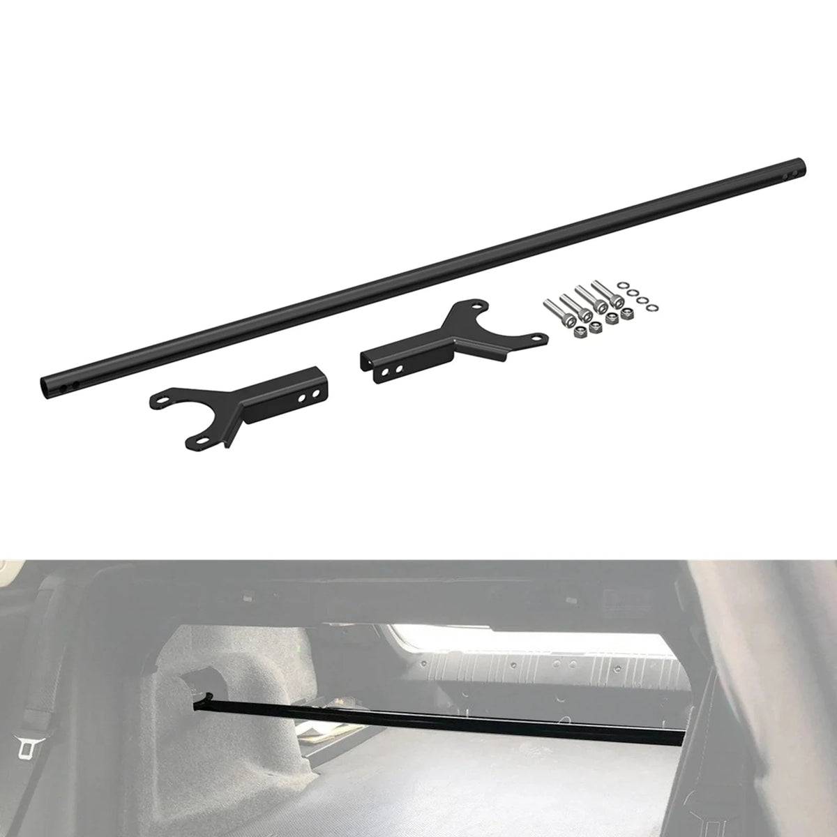 BMW E46 3 Series Sedan Steel Rear Strut Tower Brace Bar 1999 - 2006 (323i / 325i / 328i / 330i)