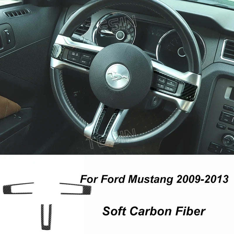Carbon Fiber Grain Interior & Exterior Decoration Sticker for Ford Mustang (2009-2014) | Kit
