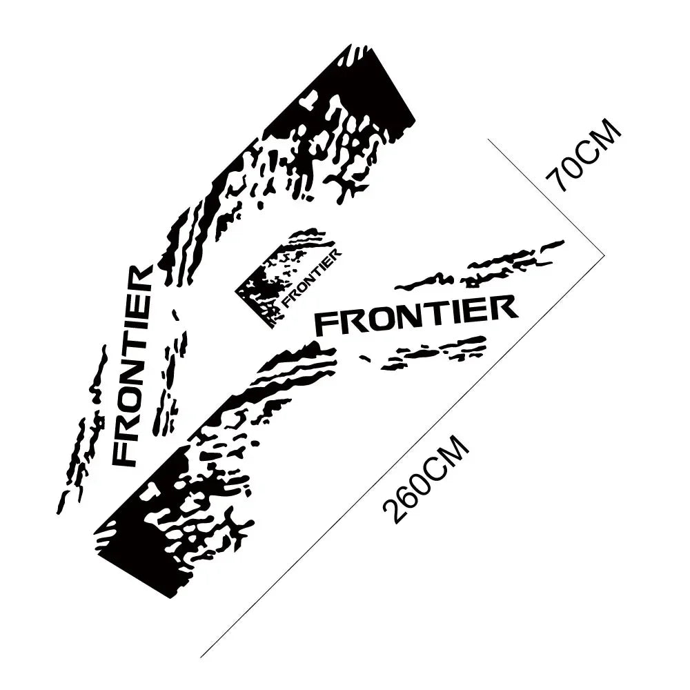 Pro-4X Splash Grunge Body Side Decal for Nissan Frontier NP300 | 3-Piece Matte Vinyl Kit