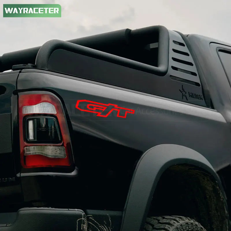 GT Rear Trunk Side Body Graphic Decal for Dodge RAM 1500 (2021–2024) | 2-Piece Vinyl Sticker