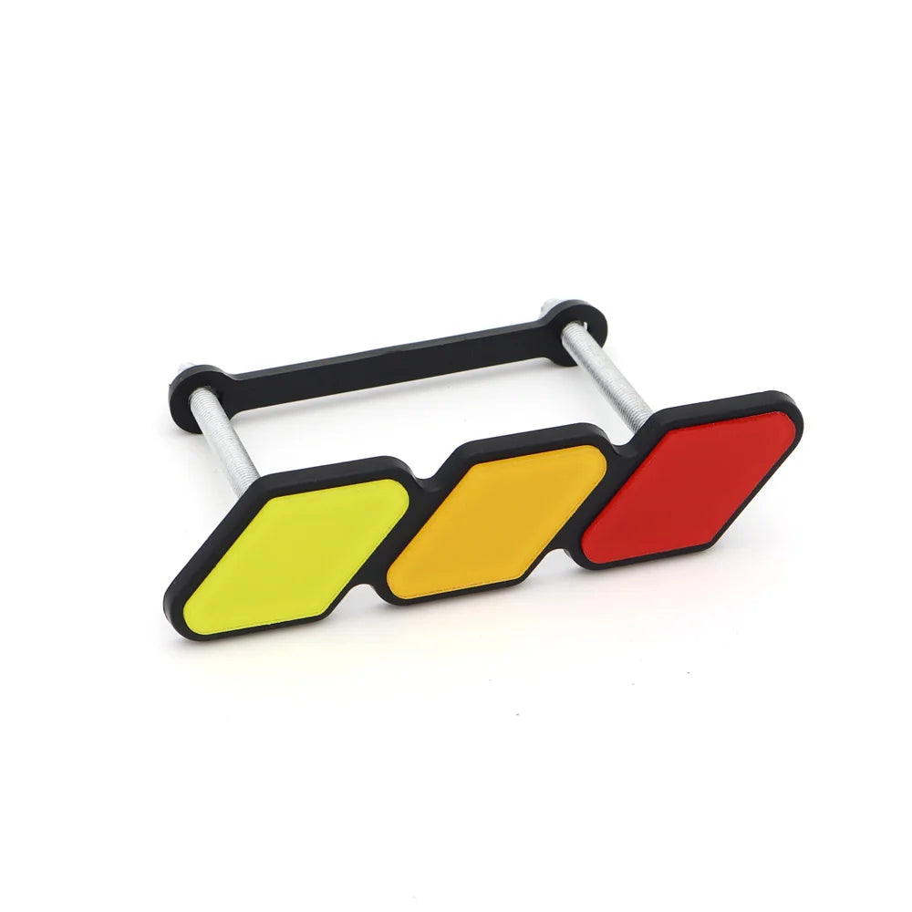 TRD Tri-Color Grille Badge Emblem for Toyota Tacoma / Tundra / 4Runner / Highlander | 3-Piece ABS Set