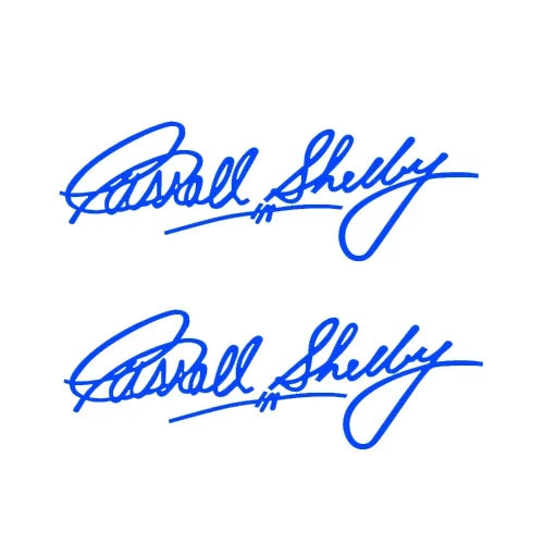Carroll Shelby Interior & Window Vinyl Decal for Ford Mustang | 2-Piece Sticker