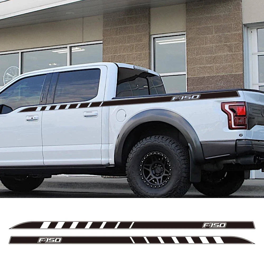 Full-Length Waistline Door Side Decal for Ford F-150 / Raptor / XLT | 2-Piece Pickup Vinyl Graphic