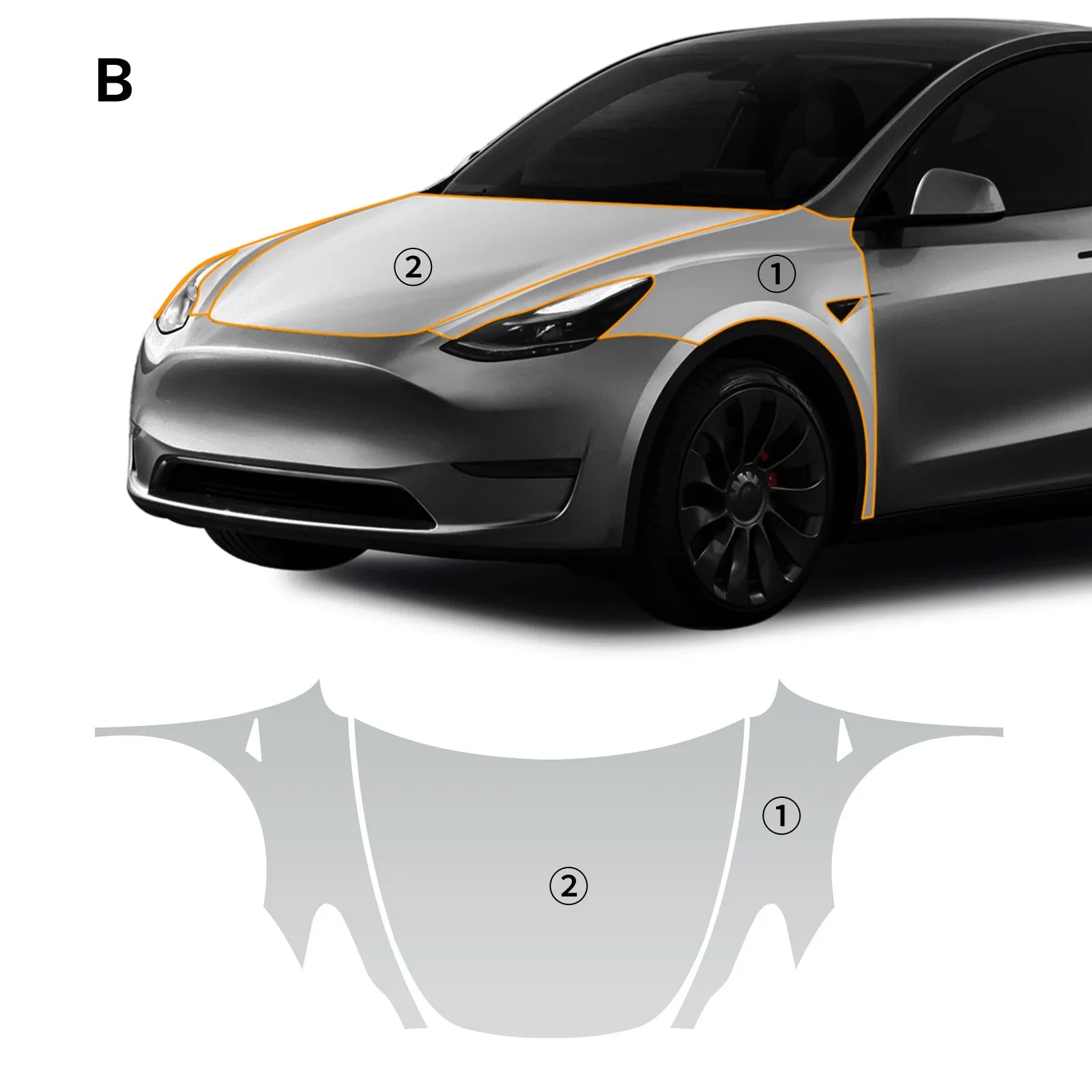 Precut PPF for Tesla Model Y (2020–2024) | 9-Mil TPU Paint Protection Film Clear Bra