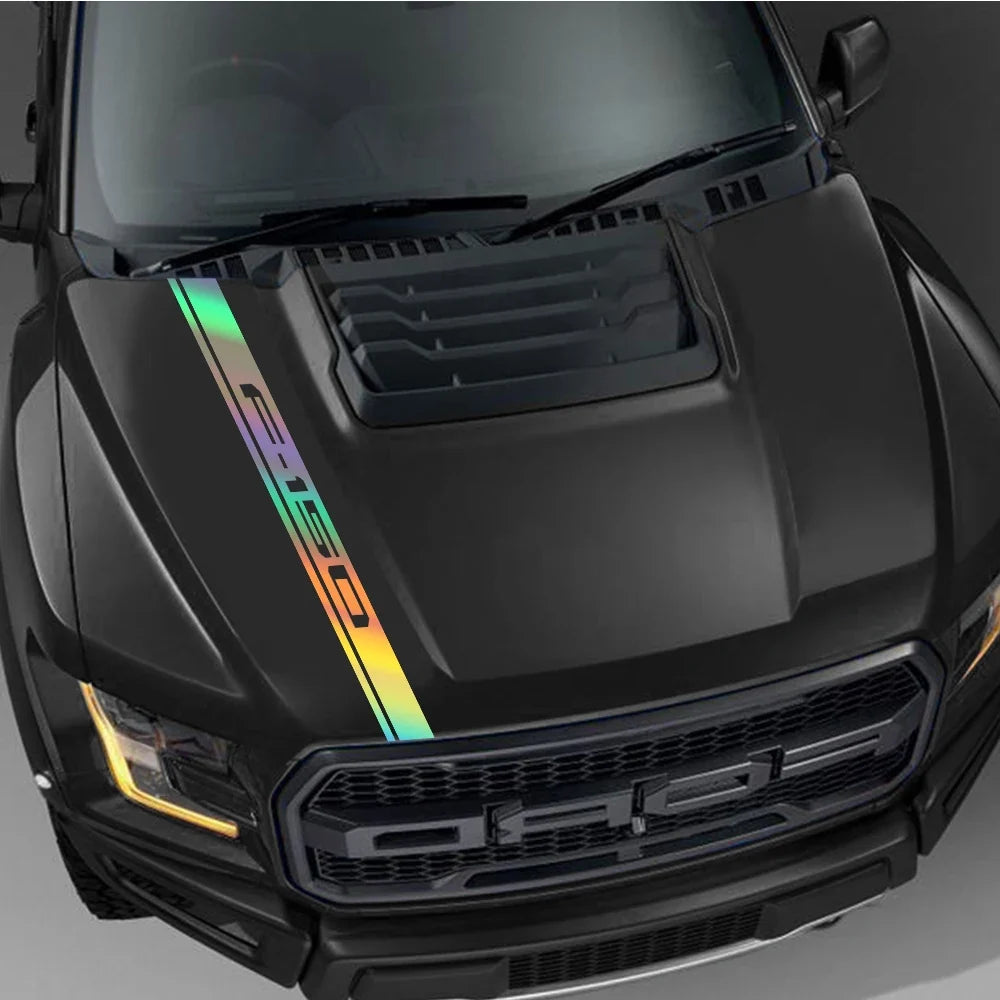 Hood Stripe Cover Decal for Ford F-150 / Raptor / Limited | Vinyl Truck Bonnet Sticker