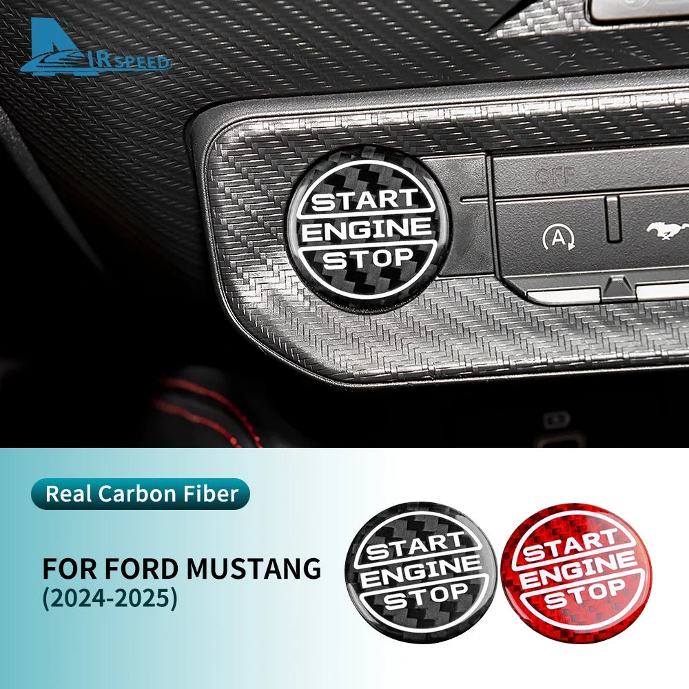 Real Hard Carbon Fiber Interior Trim for Ford Mustang GT (2024-2025) | LHD & RHD
