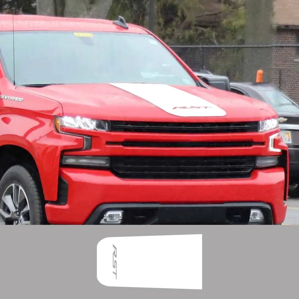 Hood Decal for Chevrolet Silverado RST | Vinyl Motor Decor Truck Sticker