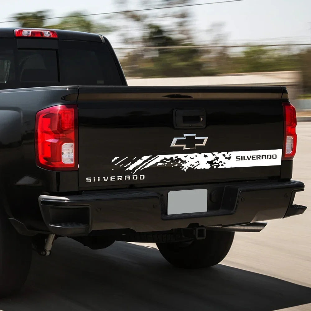 Back Door & Tailgate Vinyl Decal for Chevrolet Silverado 1500 / 2500HD / Z71 | Splash Style Truck Sticker