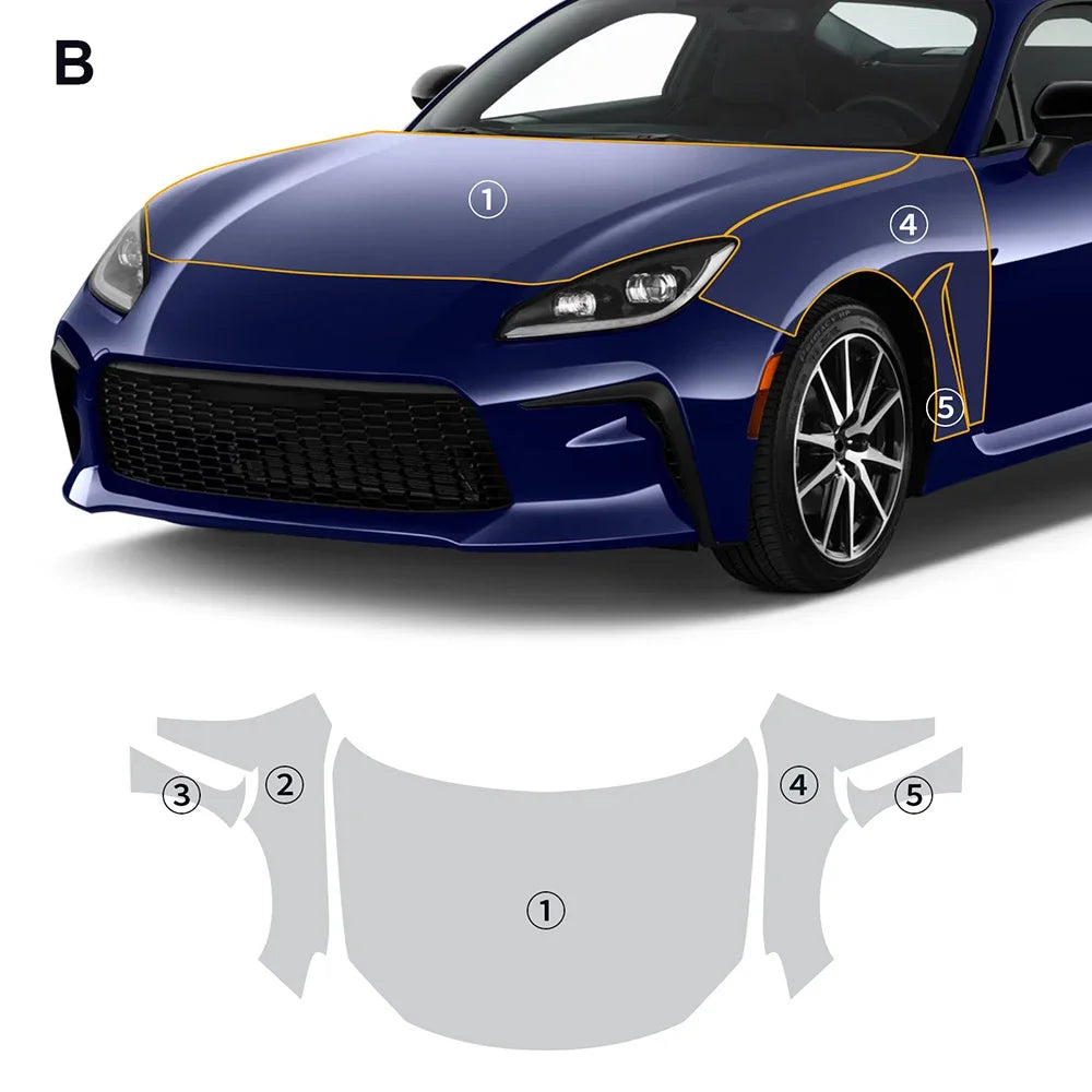 Precut PPF for Toyota GR86 (2021–2025) | TPU Paint Protection Film Clear Bra
