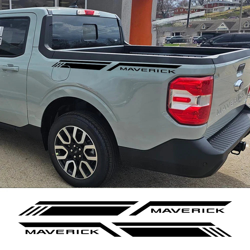 Trunk Side Stripe Decal for Ford Maverick XL / XLT / Lariat | Pickup Bed Vinyl Sticker