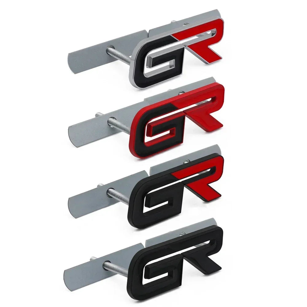 GR Logo Front Grille Emblem Sticker for Toyota Land Cruiser / Yaris / Camry / Vios | Gazoo Racing Badge