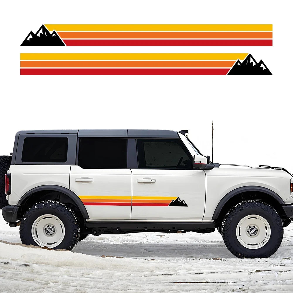 Door Side Decal Lettering Kit for Ford Bronco | Waterproof PVC Vinyl Wrap Graphics