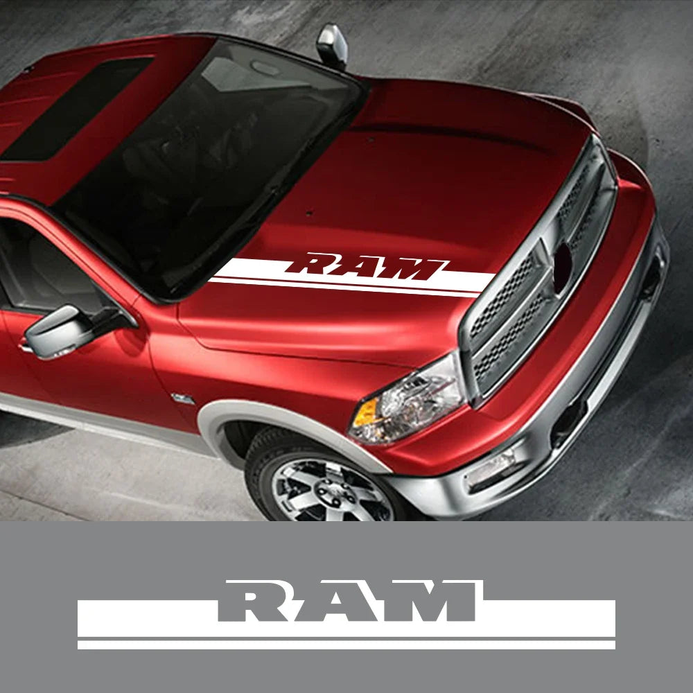 Hood Stripe Kit Decal for Dodge RAM 1500 / 2500 / 3500 Rebel / TRX | Vinyl Truck Sticker