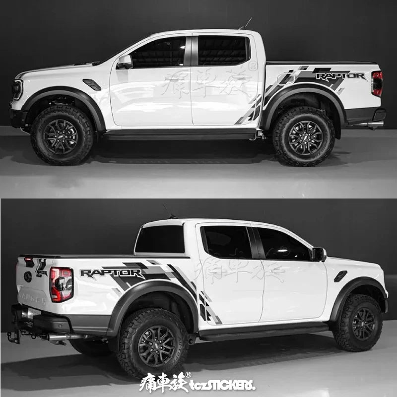 Body & Rear Trunk Exterior Decal for Ford Ranger Raptor (2024) | Custom Sports Vinyl Film