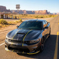 Twin Two-Tone Rally Stripe Body Decal for Dodge Charger (2005+) | Full-Body KK Vinyl Kit