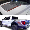 Sport R Bedside & Hood Stripe Decal Kit for Ford F-150 Raptor (2024) | Matte Black + Red Precut Vinyl