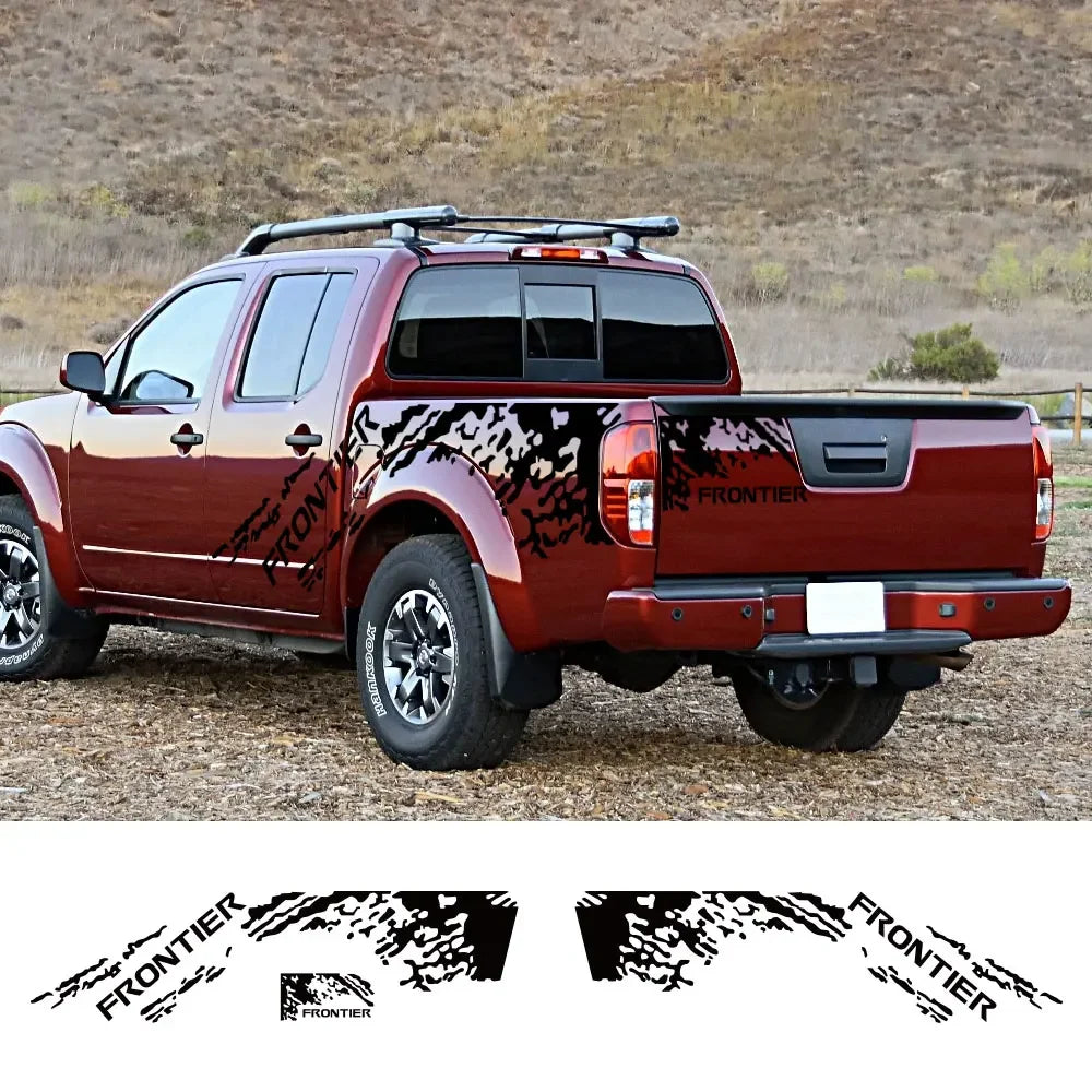 Pro-4X Splash Grunge Body Side Decal for Nissan Frontier NP300 | 3-Piece Matte Vinyl Kit