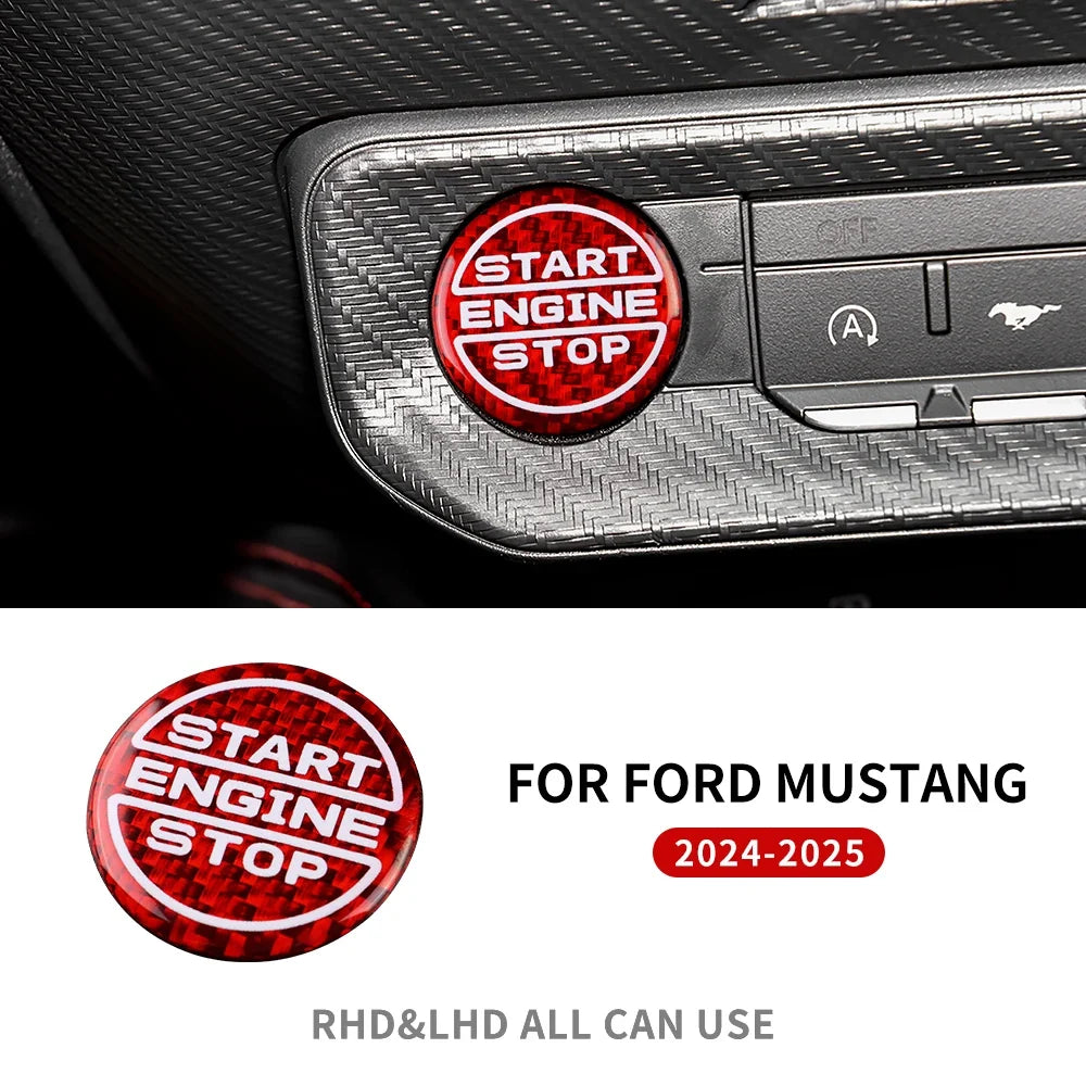 Real Hard Carbon Fiber Interior Trim for Ford Mustang GT (2024-2025) | LHD & RHD